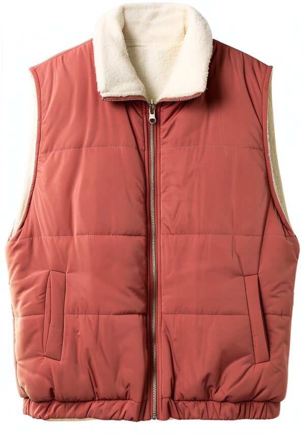 Manteau sans manche Generic femme Isolation légère col haut tailles-1