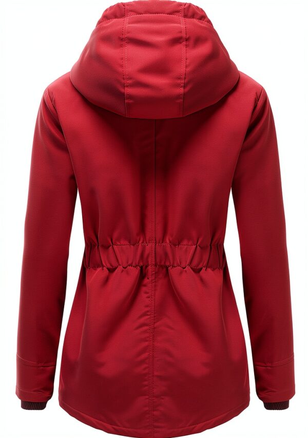 Manteau femme AMDOLE grande taille en coton à capuche-3