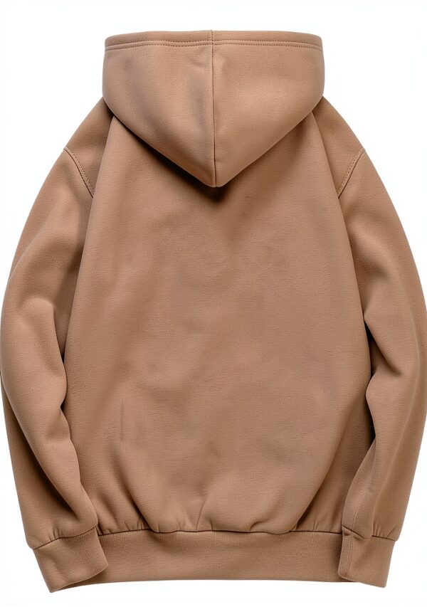 Sweat à capuche surdimensionné pour femme, tendance, décontracté, doublé en polaire, manches longues, épaules tombantes, pull à capuche pour femmes, pull à capuche tendance pour l'automne, tenue unie-3