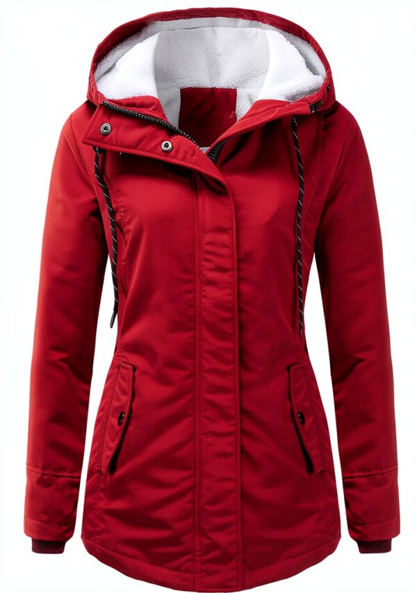 Manteau femme AMDOLE grande taille en coton à capuche-0