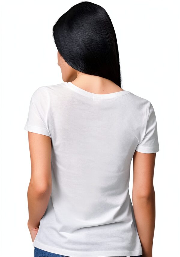 BLAK TEE Femme T-shirt V-Neck Chat Obèse Pizza Blanc XXL-4