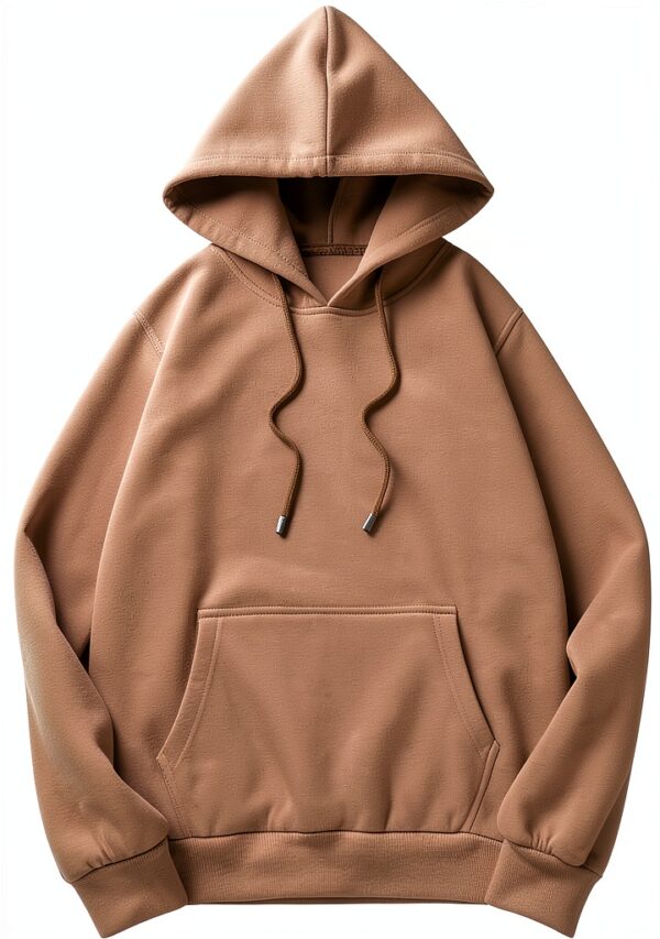 Sweat à capuche surdimensionné pour femme, tendance, décontracté, doublé en polaire, manches longues, épaules tombantes, pull à capuche pour femmes, pull à capuche tendance pour l'automne, tenue unie-2