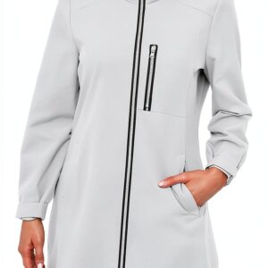 Trench Softshell femme coupe-vent imperméable avec capuche et poches-0