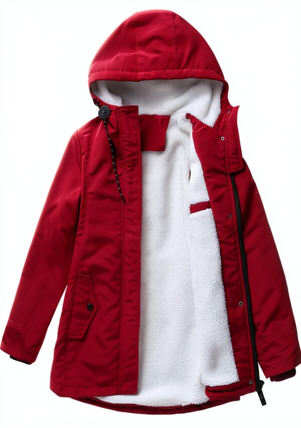 Manteau femme AMDOLE grande taille en coton à capuche-1
