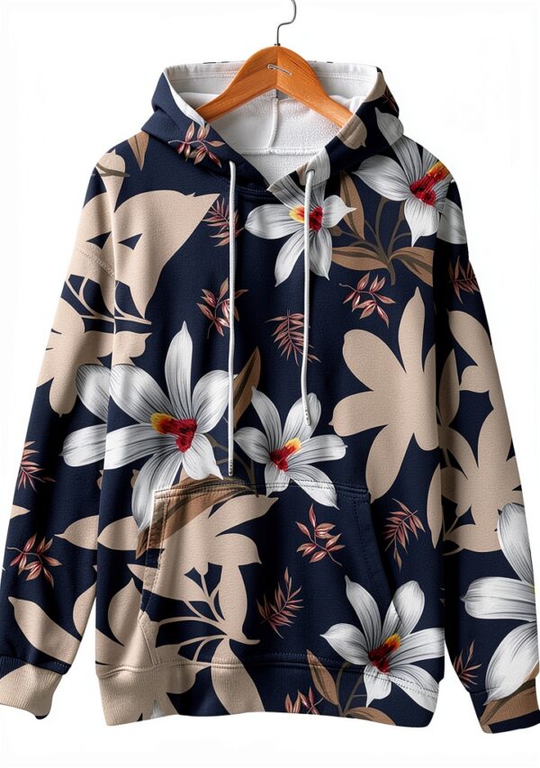 Sweat à capuche pour femme avec fermeture éclair intégrale et cordon de serrage - Grandes poches - Tunique à manches longues - Cordon de serrage - Col en V - Pull décontracté - Printemps - Automne-5