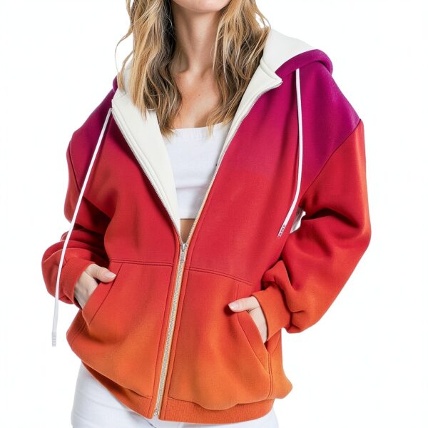 Sweat à capuche surdimensionné pour femme - Style décontracté à manches longues - Uni - Haut tendance - Ample et confortable - Avec cordon de serrage - Pour Halloween, automne, hiver - Avec poches-1