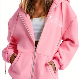 Sweat à capuche pour femme UK 2025 Halloween surdimensionné imprimé lettres pull à manches longues avec poche mignon ample Y2K vêtements d'automne pull haut d'Halloween léger couleur unie cardigan-0
