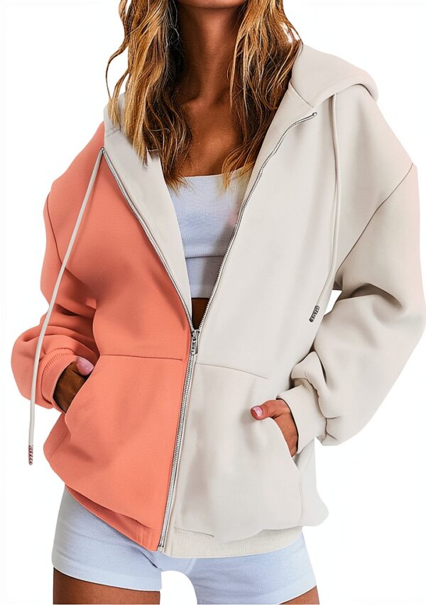 Sweat à capuche Cotton Traders femme - Zip, cordon, multiples tailles-0