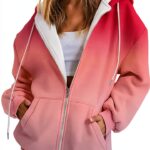 Sweat à capuche surdimensionné pour femme - Style décontracté à manches longues - Uni - Haut tendance - Ample et confortable - Avec cordon de serrage - Pour Halloween, automne, hiver - Avec poches-0