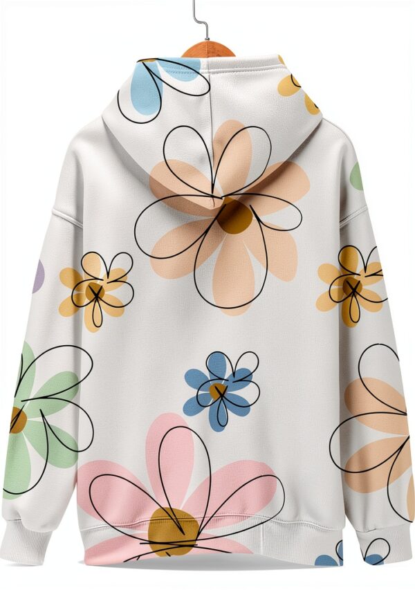 Sweat à capuche pour femme avec fermeture éclair intégrale et cordon de serrage - Grandes poches - Tunique à manches longues - Cordon de serrage - Col en V - Pull décontracté - Printemps - Automne-6