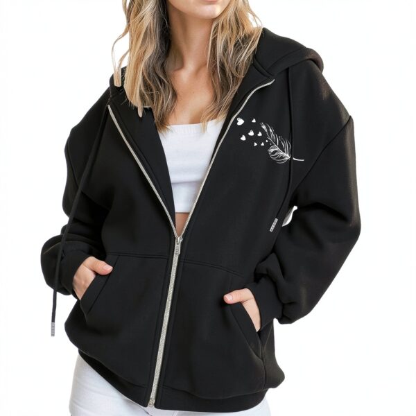 Sweat à capuche pour femme UK 2025 Halloween surdimensionné imprimé lettres pull à manches longues avec poche mignon ample Y2K vêtements d'automne pull haut d'Halloween léger couleur unie cardigan-1