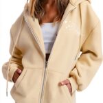 Sweat à capuche pour femme UK 2025 Halloween surdimensionné imprimé lettres pull à manches longues avec poche mignon ample Y2K vêtements d'automne pull haut d'Halloween léger couleur unie cardigan-0