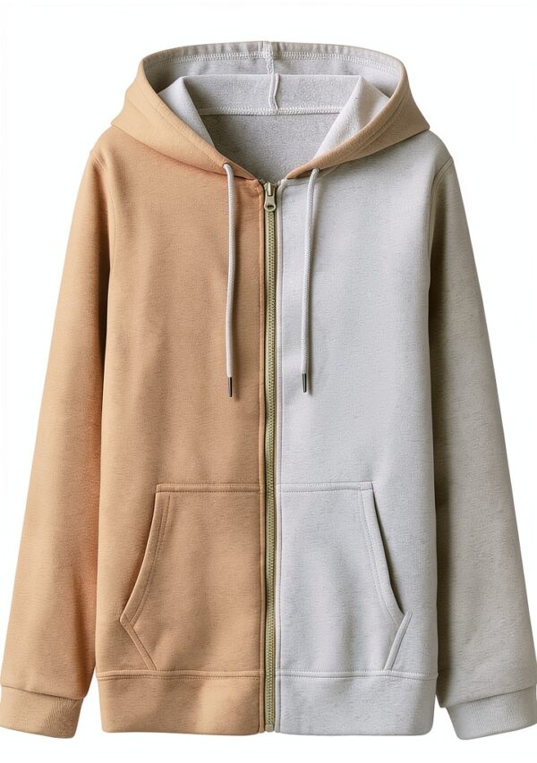 Sweat à capuche zippé femme Cotton Traders - Manches longues cordon-3