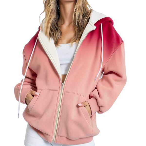 Sweat à capuche surdimensionné pour femme - Style décontracté à manches longues - Uni - Haut tendance - Ample et confortable - Avec cordon de serrage - Pour Halloween, automne, hiver - Avec poches-1