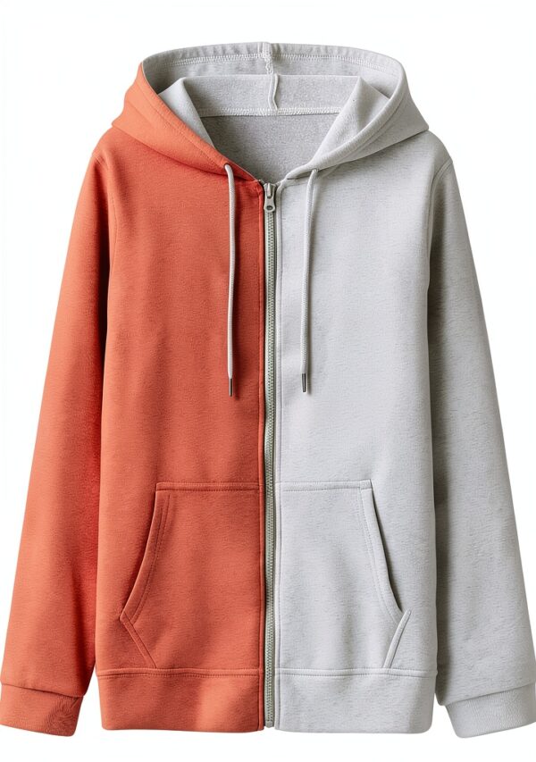 Sweat à capuche zippé pour femme - Pull à manches longues - Confortable - Coupe classique-3