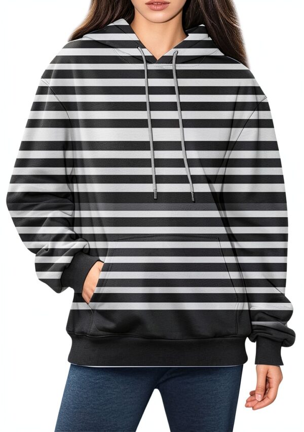Sweat à capuche zippé à manches longues pour femme - Sweat à capuche surdimensionné à manches longues avec fermeture éclair - Manteau léger avec poches-0
