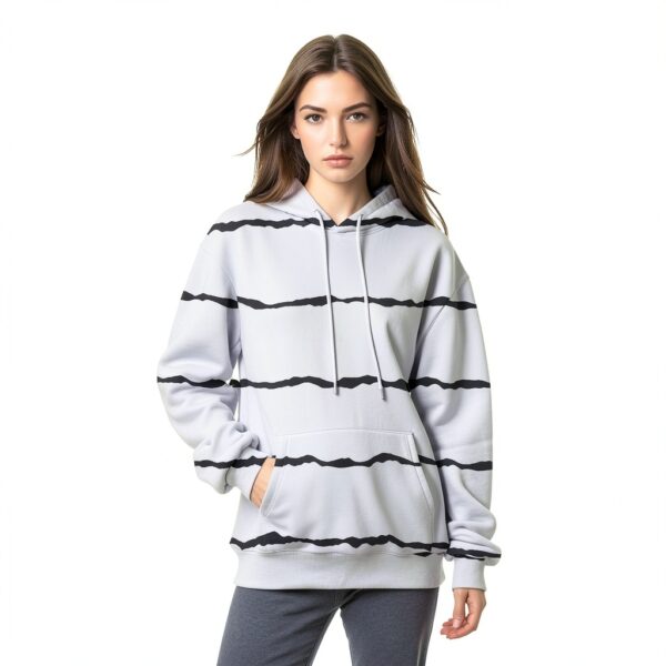 Sweat à capuche zippé à manches longues pour femme - Sweat à capuche surdimensionné à manches longues avec fermeture éclair - Manteau léger avec poches-1