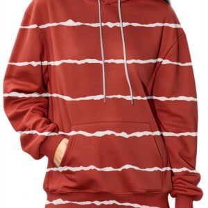 Sweat à capuche zippé à manches longues pour femme - Sweat à capuche surdimensionné à manches longues avec fermeture éclair - Manteau léger avec poches-0