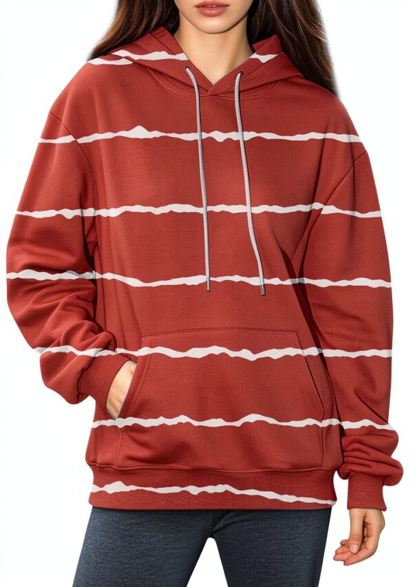 Sweat à capuche zippé à manches longues pour femme - Sweat à capuche surdimensionné à manches longues avec fermeture éclair - Manteau léger avec poches-0