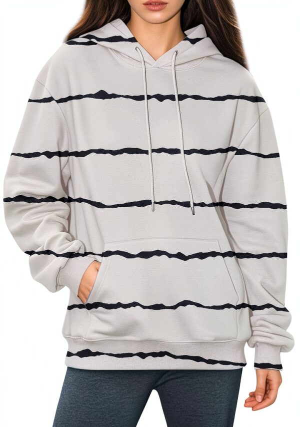 Sweat à capuche zippé à manches longues pour femme - Sweat à capuche surdimensionné à manches longues avec fermeture éclair - Manteau léger avec poches-0