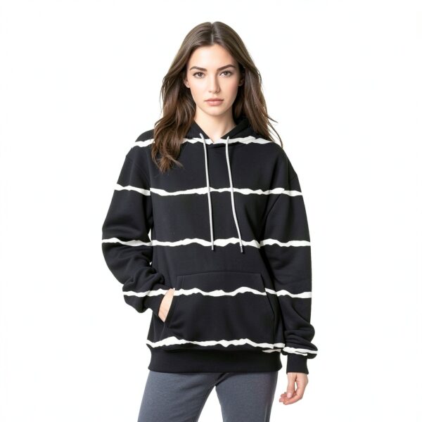 Sweat à capuche zippé à manches longues pour femme - Sweat à capuche surdimensionné à manches longues avec fermeture éclair - Manteau léger avec poches-1