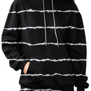 Sweat à capuche zippé à manches longues pour femme - Sweat à capuche surdimensionné à manches longues avec fermeture éclair - Manteau léger avec poches-0