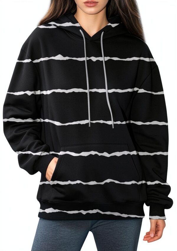 Sweat à capuche zippé à manches longues pour femme - Sweat à capuche surdimensionné à manches longues avec fermeture éclair - Manteau léger avec poches-0