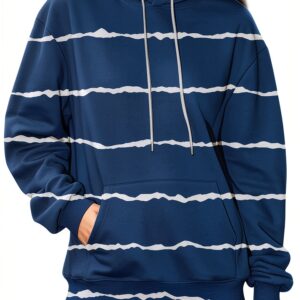 Sweat à capuche zippé à manches longues pour femme - Sweat à capuche surdimensionné à manches longues avec fermeture éclair - Manteau léger avec poches-0