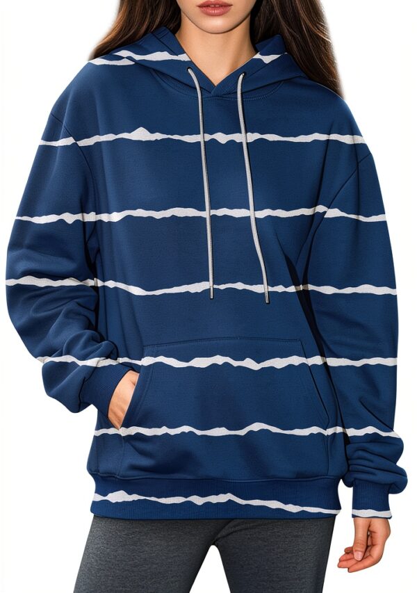 Sweat à capuche zippé à manches longues pour femme - Sweat à capuche surdimensionné à manches longues avec fermeture éclair - Manteau léger avec poches-0