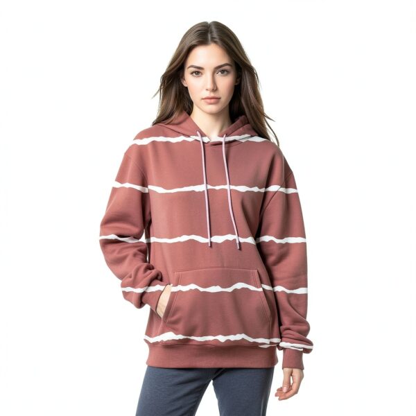 Sweat à capuche zippé à manches longues pour femme - Sweat à capuche surdimensionné à manches longues avec fermeture éclair - Manteau léger avec poches-1